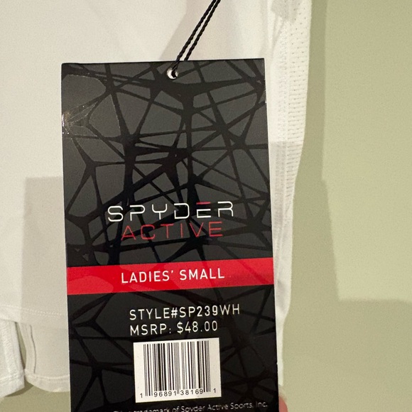 NWT Spyder White Women's Athletic Tee Small - Picture 5 of 10